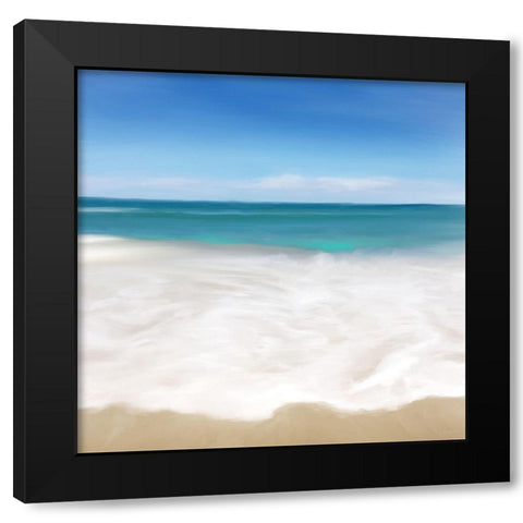 Shore Break II Black Modern Wood Framed Art Print with Double Matting by Meneely, Dan