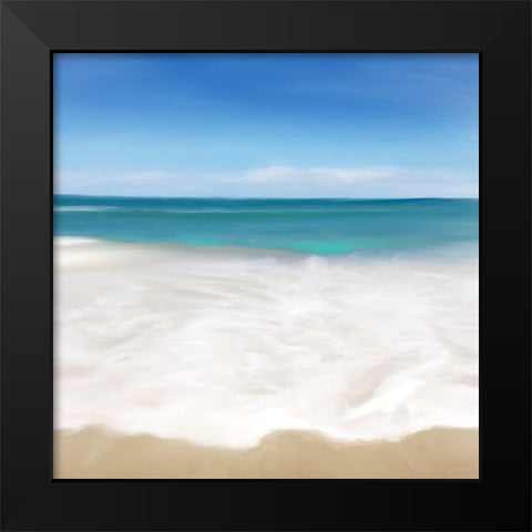 Shore Break II Black Modern Wood Framed Art Print by Meneely, Dan