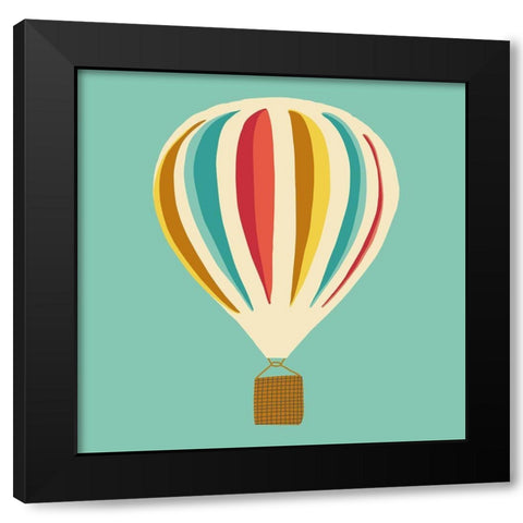 Hot Air Balloon II Black Modern Wood Framed Art Print with Double Matting by Bucheli, Jen