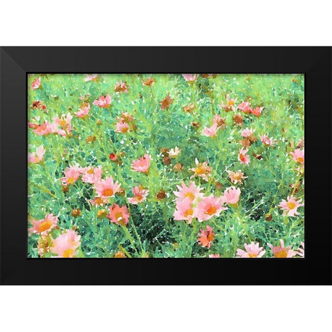 Daisy Field II Black Modern Wood Framed Art Print by Navas, Emily