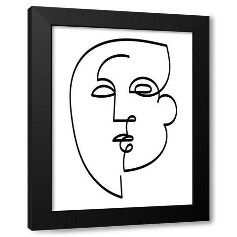 Linear Character I Black Modern Wood Framed Art Print by Mosher, Deidre