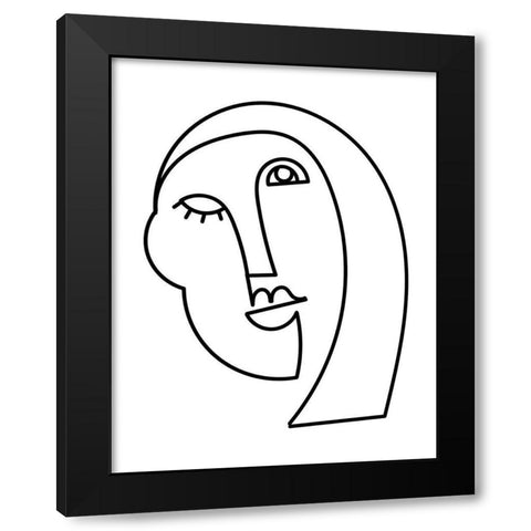 Linear Character II Black Modern Wood Framed Art Print by Mosher, Deidre