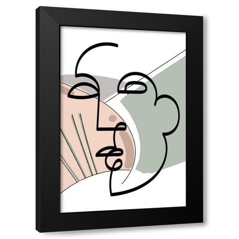 Mid-Century Line Figure Woman I Black Modern Wood Framed Art Print by Mosher, Deidre