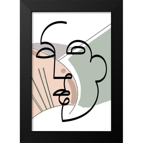 Mid-Century Line Figure Woman I Black Modern Wood Framed Art Print by Mosher, Deidre