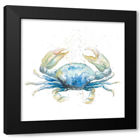 Cangrejo Azul Square Black Modern Wood Framed Art Print by Pinto, Patricia