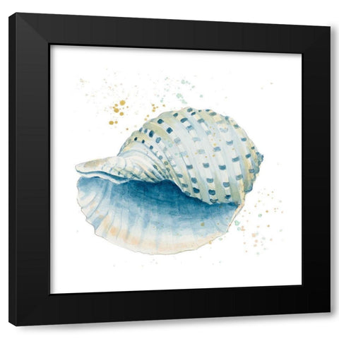 Caracol Azul Square Black Modern Wood Framed Art Print by Pinto, Patricia