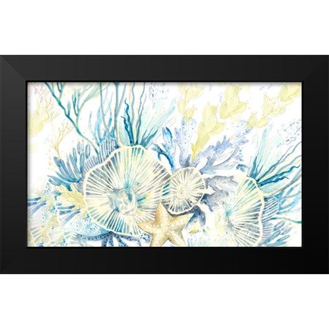 Life Under the Sea Black Modern Wood Framed Art Print by Pinto, Patricia