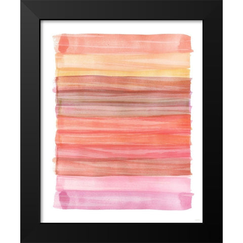 Painted Sky Abstract Black Modern Wood Framed Art Print by Meneely, Dan