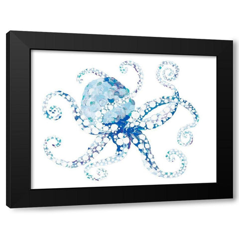 Azul Dotted Octopus I Black Modern Wood Framed Art Print with Double Matting by Ritter, Gina