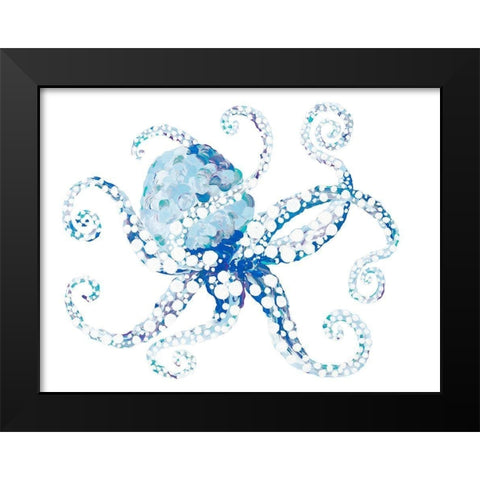 Azul Dotted Octopus I Black Modern Wood Framed Art Print by Ritter, Gina