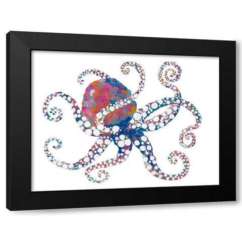 Dotted Octopus I Black Modern Wood Framed Art Print by Ritter, Gina
