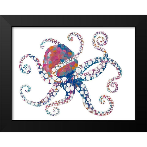 Dotted Octopus I Black Modern Wood Framed Art Print by Ritter, Gina
