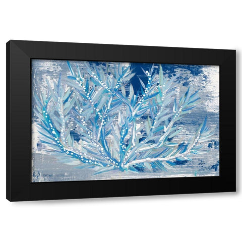 Azul Dotted Coral Horizontal Black Modern Wood Framed Art Print by Ritter, Gina