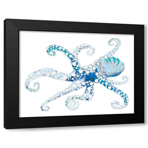 Azul Dotted Octopus II Black Modern Wood Framed Art Print with Double Matting by Ritter, Gina