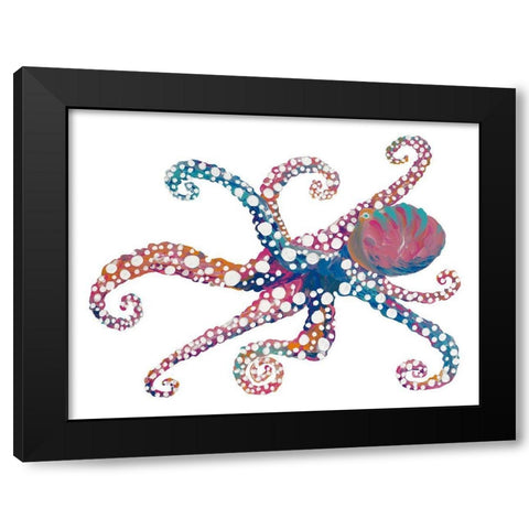 Dotted Octopus II Black Modern Wood Framed Art Print by Ritter, Gina