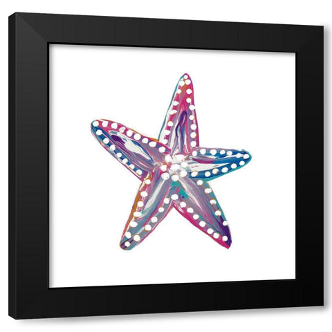 Dotted Starfish I Black Modern Wood Framed Art Print by Ritter, Gina