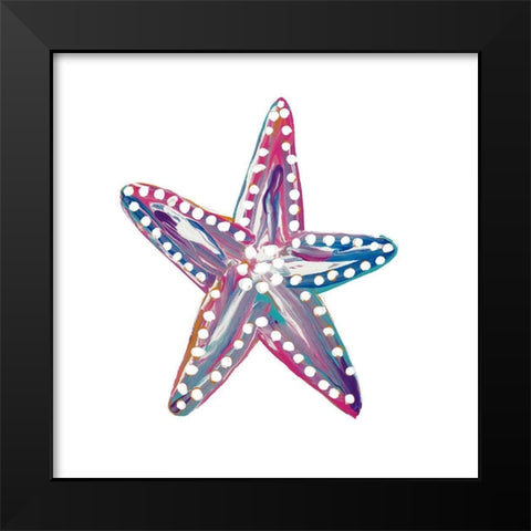 Dotted Starfish I Black Modern Wood Framed Art Print by Ritter, Gina
