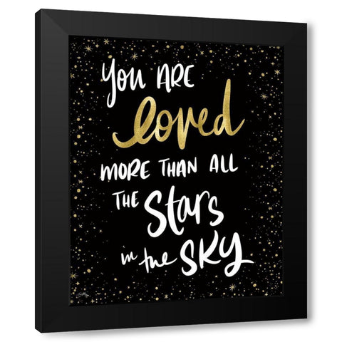 More Than All The Stars Black Modern Wood Framed Art Print with Double Matting by Medley, Elizabeth