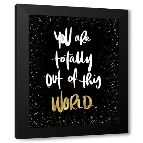 Out Of This World Black Modern Wood Framed Art Print with Double Matting by Medley, Elizabeth