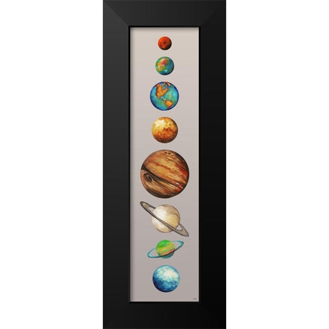 Planets Black Modern Wood Framed Art Print by Medley, Elizabeth