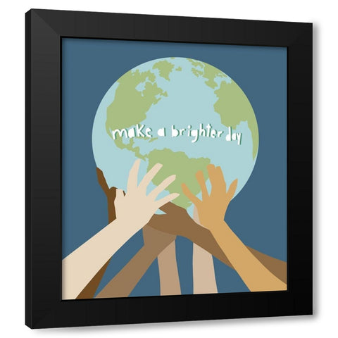Make a Brighter Day Black Modern Wood Framed Art Print with Double Matting by Bucheli, Jen