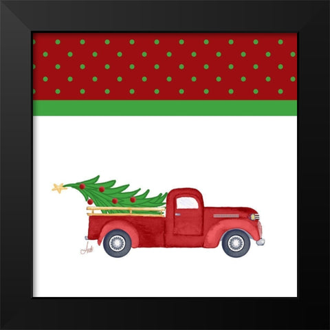 Country Christmas I Black Modern Wood Framed Art Print by Metz, Andi