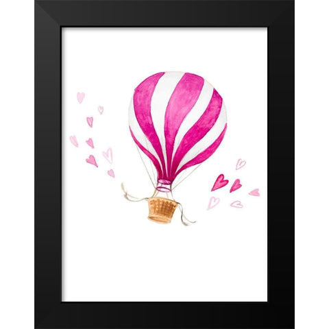 Love Is In The Air Black Modern Wood Framed Art Print by Loreth, Lanie