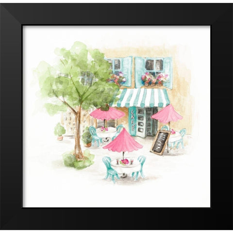 Paris Cafe Black Modern Wood Framed Art Print by Loreth, Lanie