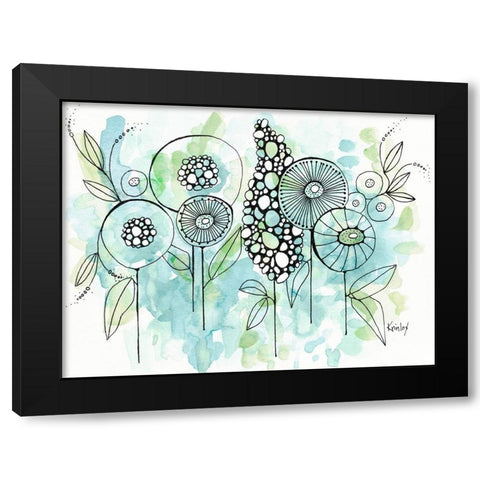 Colors of the Meadow Black Modern Wood Framed Art Print by Krinlox