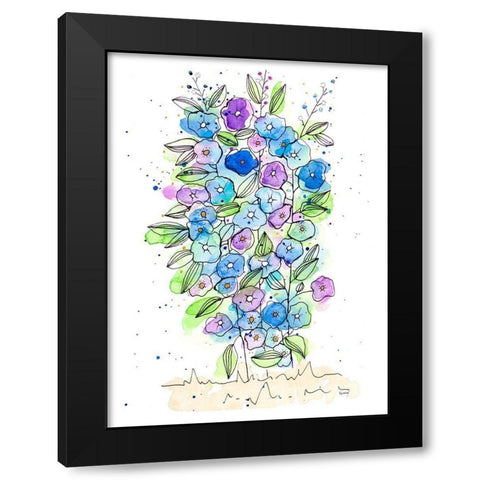 So Much Happiness Black Modern Wood Framed Art Print with Double Matting by Krinlox