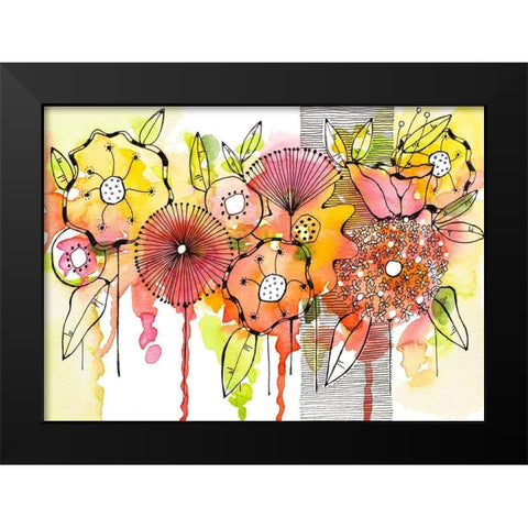 A Splash of Intrigue Black Modern Wood Framed Art Print by Krinlox