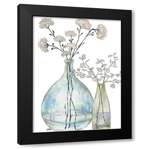 Serenity Accents IV Black Modern Wood Framed Art Print with Double Matting by Medley, Elizabeth