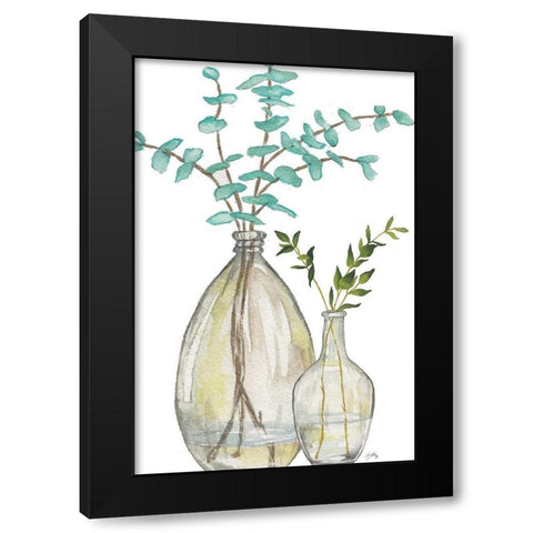 Serenity Accents II Black Modern Wood Framed Art Print with Double Matting by Medley, Elizabeth