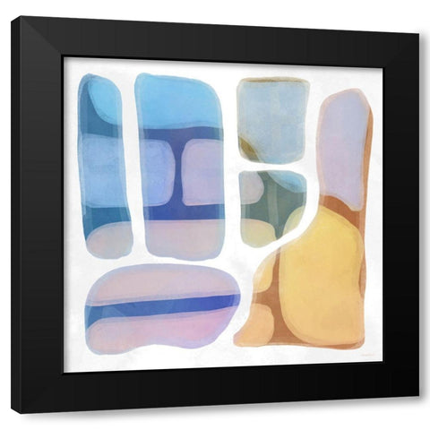 Color Litho I Black Modern Wood Framed Art Print by Meneely, Dan