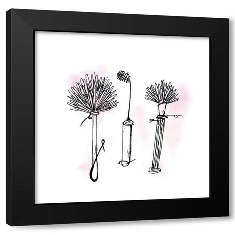 Makeup Line Sketch II Black Modern Wood Framed Art Print by Ritter, Gina