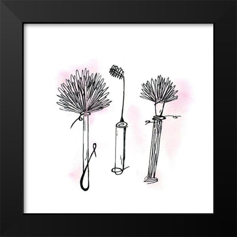 Makeup Line Sketch II Black Modern Wood Framed Art Print by Ritter, Gina
