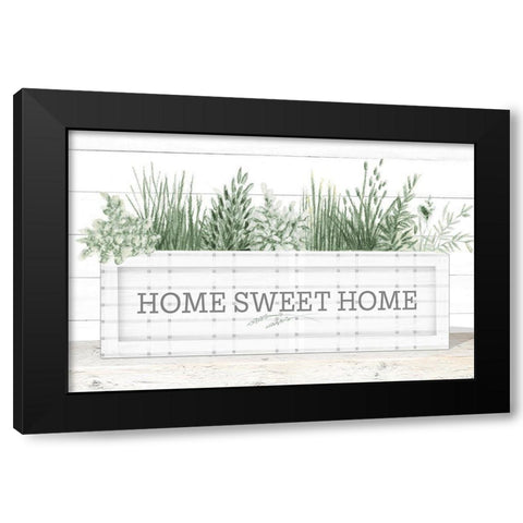Home Sweet Home Black Modern Wood Framed Art Print by Gaynor, Janice