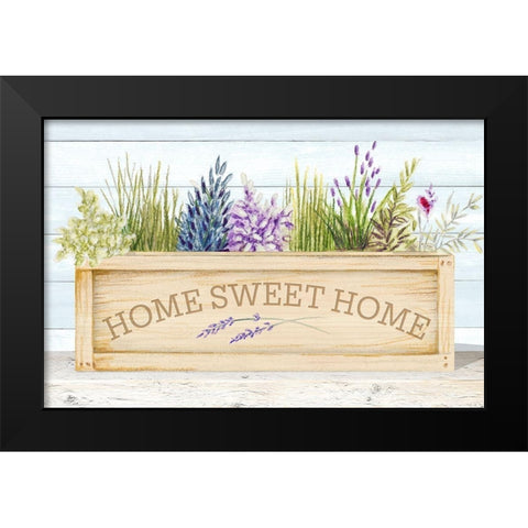 Lavender and Wood Planter Home Black Modern Wood Framed Art Print by Gaynor, Janice
