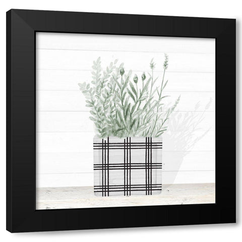 Lavender In Modern Pot II Black Modern Wood Framed Art Print by Gaynor, Janice