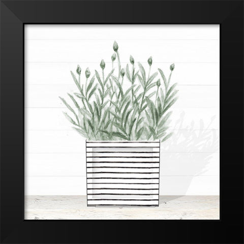 Lavender In Modern Pot III Black Modern Wood Framed Art Print by Gaynor, Janice