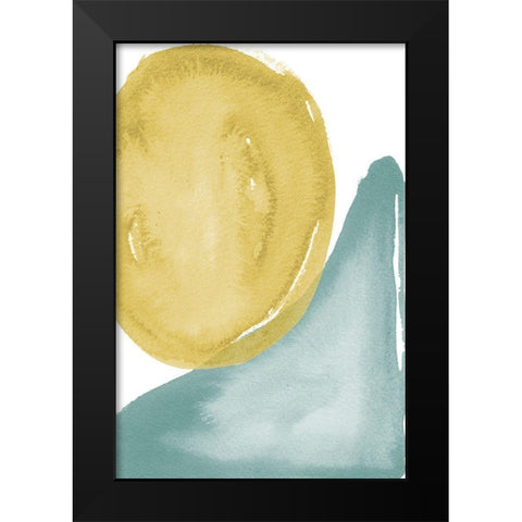 Shapes In Pastel  I Black Modern Wood Framed Art Print by Medley, Elizabeth