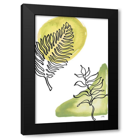 Tropical Palm Contours I Black Modern Wood Framed Art Print by Medley, Elizabeth