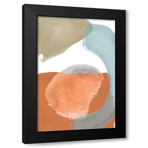 Shapes In Pastel  II Black Modern Wood Framed Art Print with Double Matting by Medley, Elizabeth