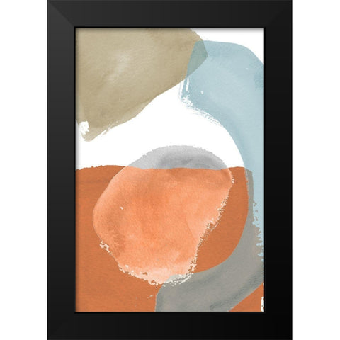 Shapes In Pastel  II Black Modern Wood Framed Art Print by Medley, Elizabeth