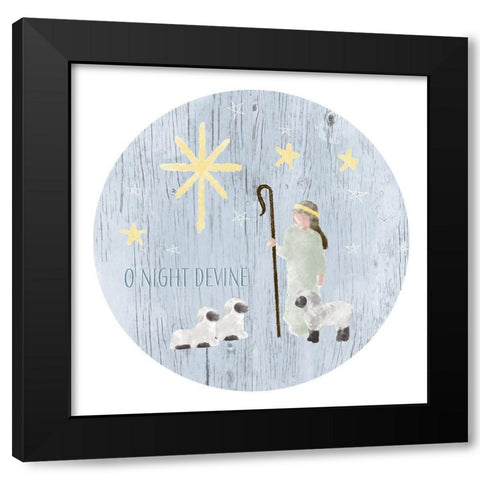 Nativity Circle II Black Modern Wood Framed Art Print with Double Matting by Metz, Andi
