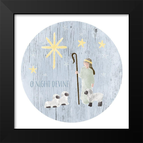 Nativity Circle II Black Modern Wood Framed Art Print by Metz, Andi