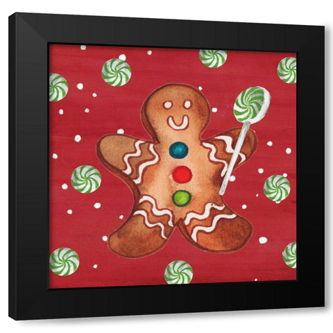 Gingerbread And Hot Cocoa I Black Modern Wood Framed Art Print with Double Matting by Medley, Elizabeth