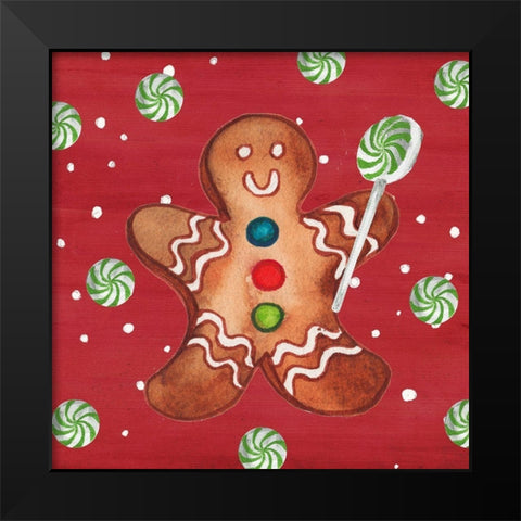 Gingerbread And Hot Cocoa I Black Modern Wood Framed Art Print by Medley, Elizabeth