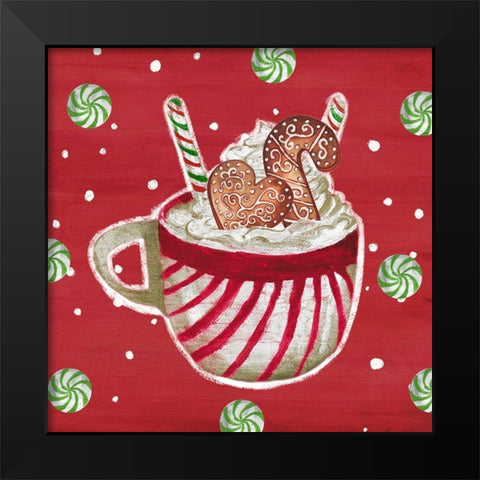 Gingerbread And Hot Cocoa II Black Modern Wood Framed Art Print by Medley, Elizabeth