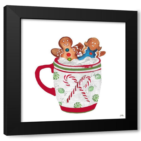 Gingerbread and a Mug Full of Cocoa I Black Modern Wood Framed Art Print by Medley, Elizabeth